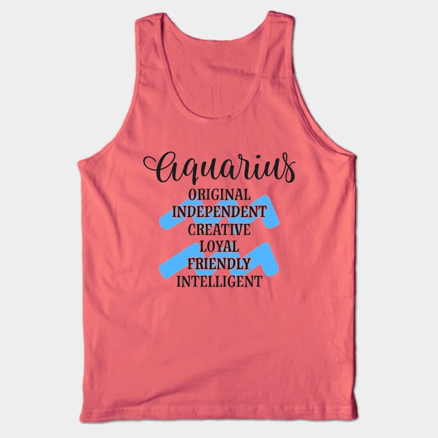 Aquarius Sign Tank Top by thechicgeek